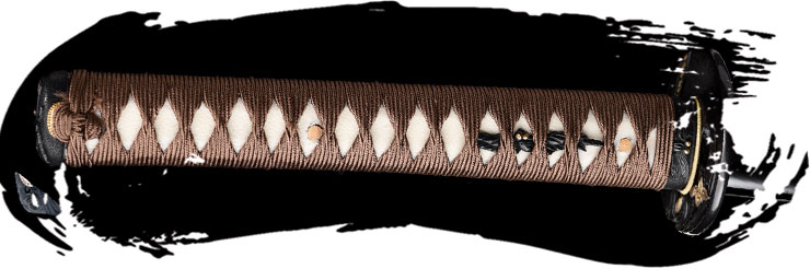 Tsuka de seda japonesa con equilibrio perfecto